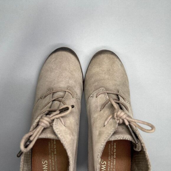 Toms Women's‎ Size 8 Lunata Tan Suede Lace Up Ankle Boots - Picture 10 of 13